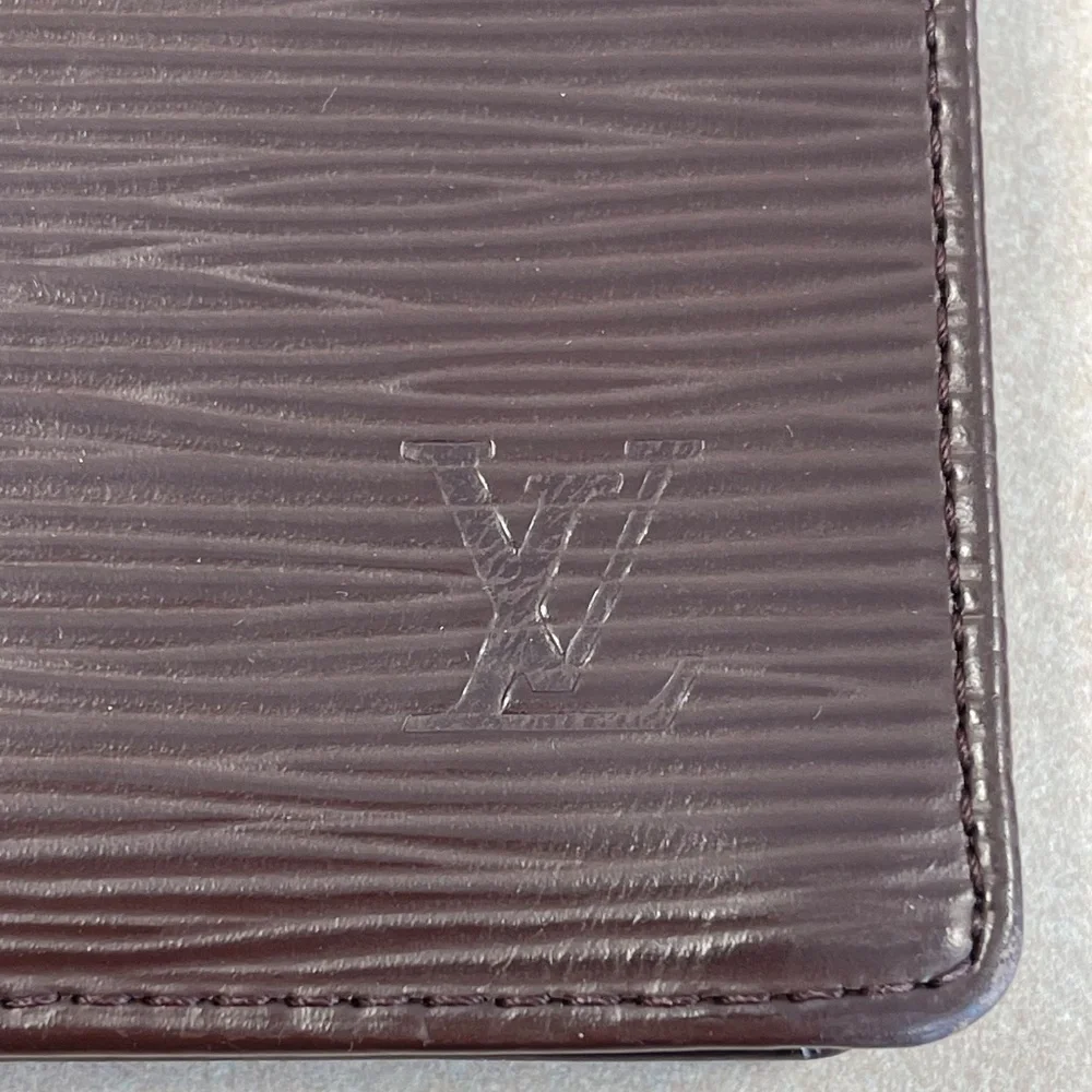 Louis Vuitton Brown Epi Leather Porte Cartes Credit Wallet -Preloved
